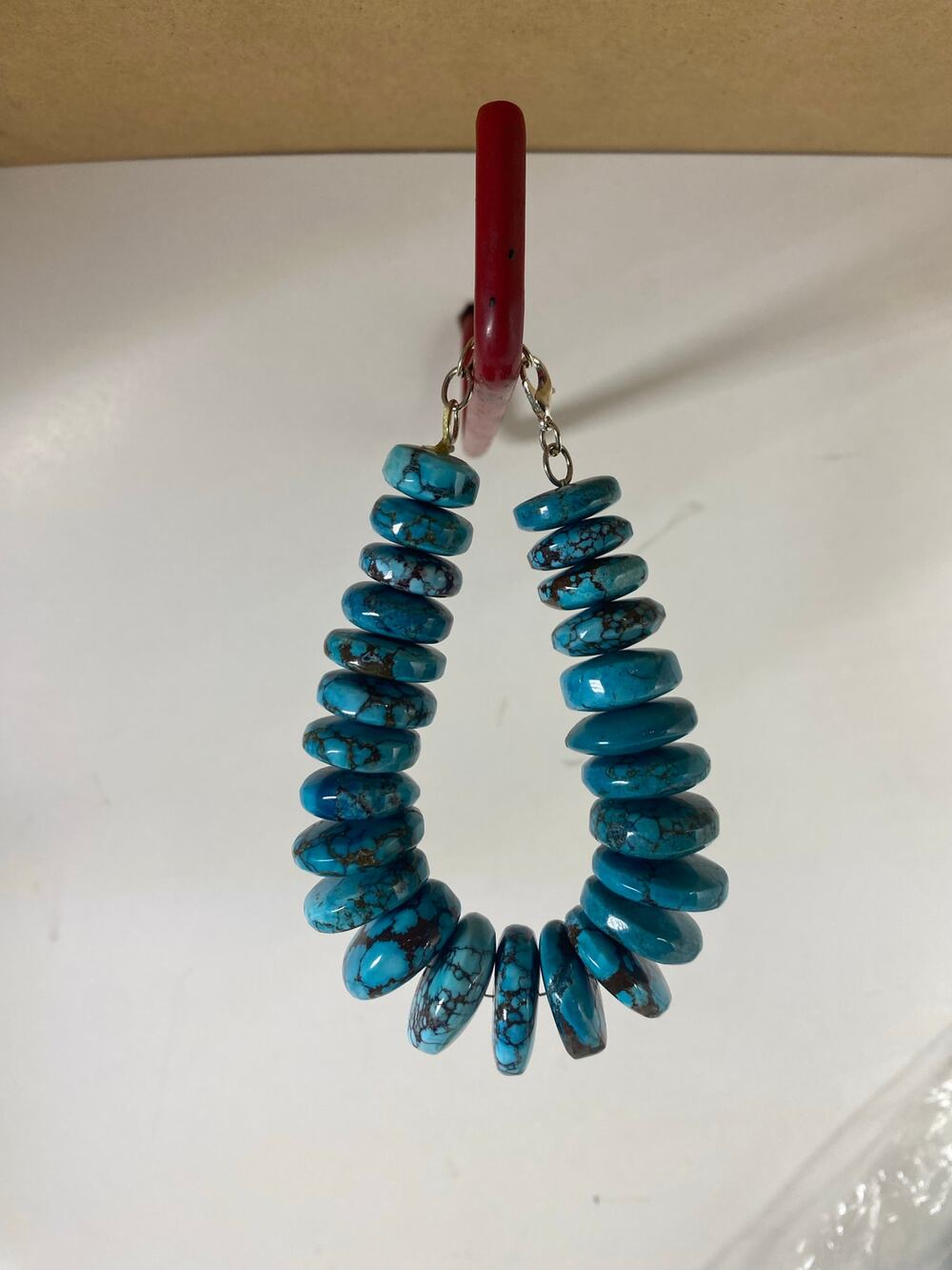 Graduated Blue Turquoise NuggetsNecklace and Braclet